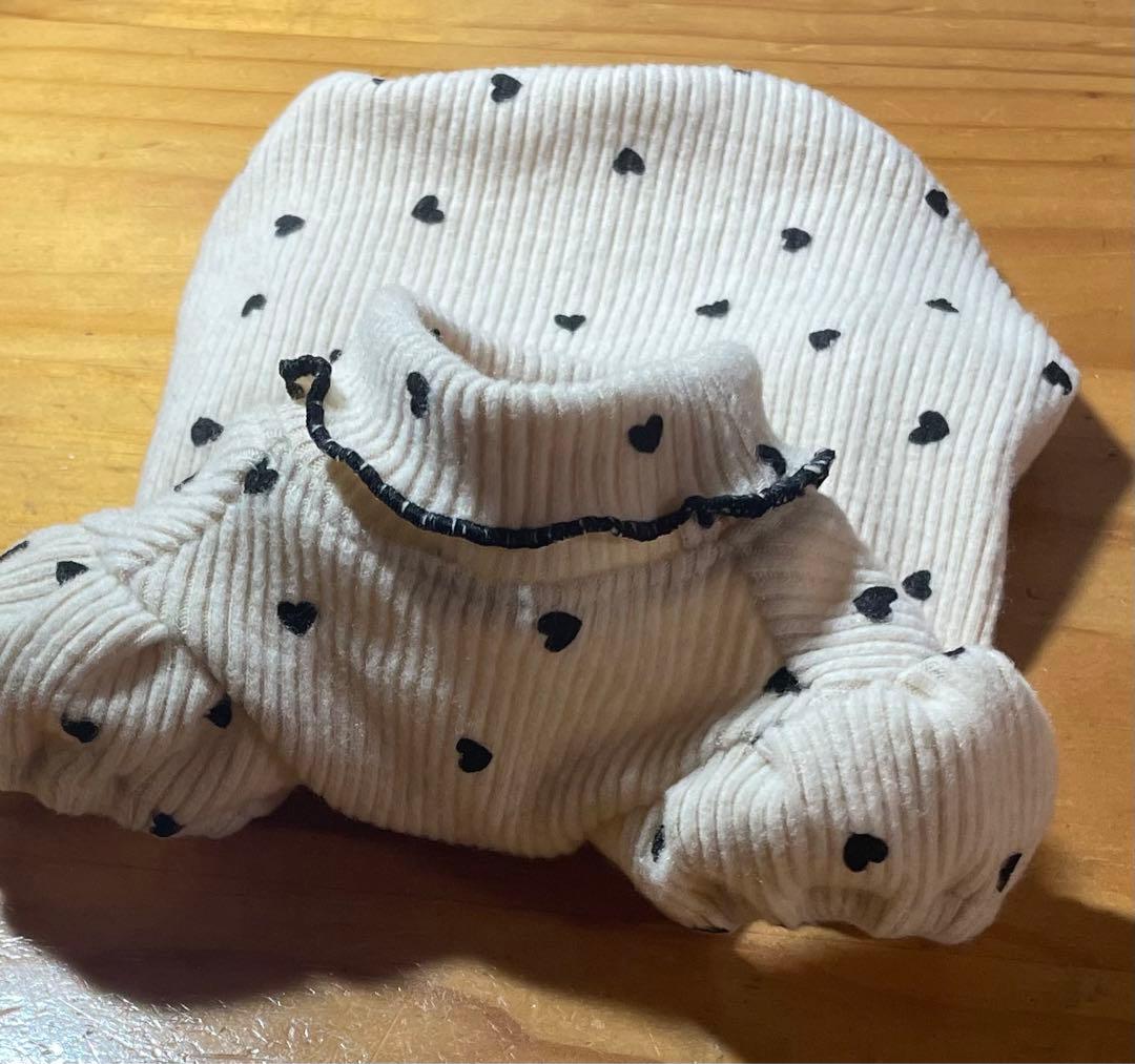 ハンドメイド犬服 【再販】ふんわりタンクトップ リブニット☆お袖変更可能