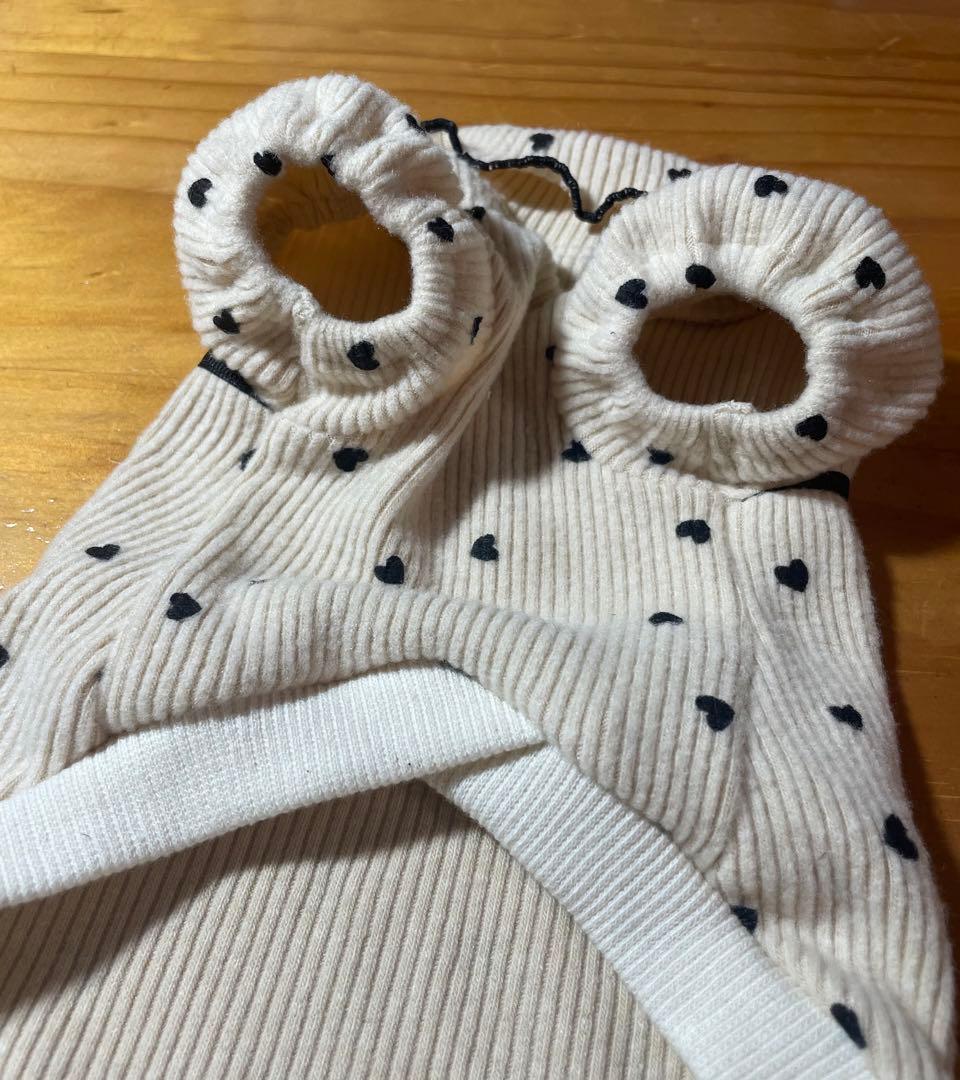 ハンドメイド犬服 【再販】ふんわりタンクトップ リブニット☆お袖変更可能