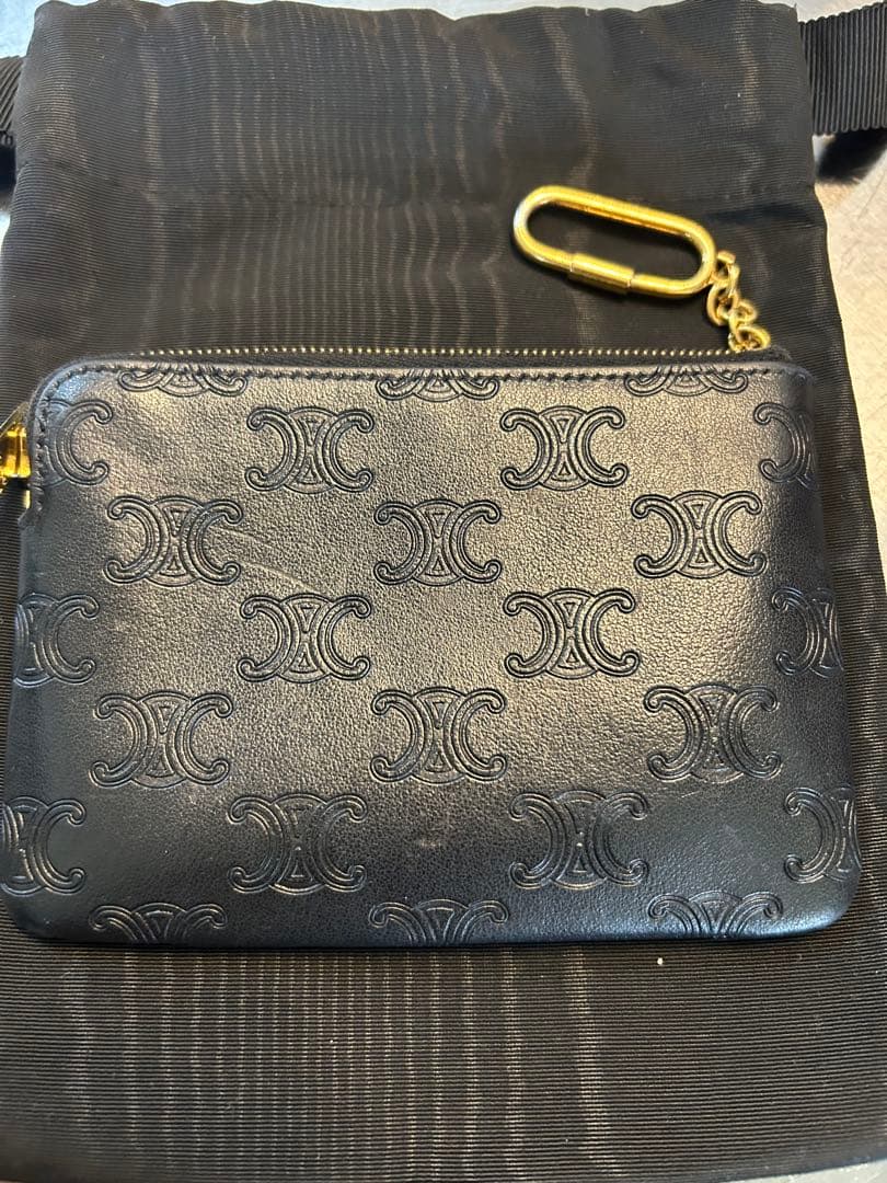 [美品]セリーヌ トリオンフ カードケース　ケース　ブラック　完売品