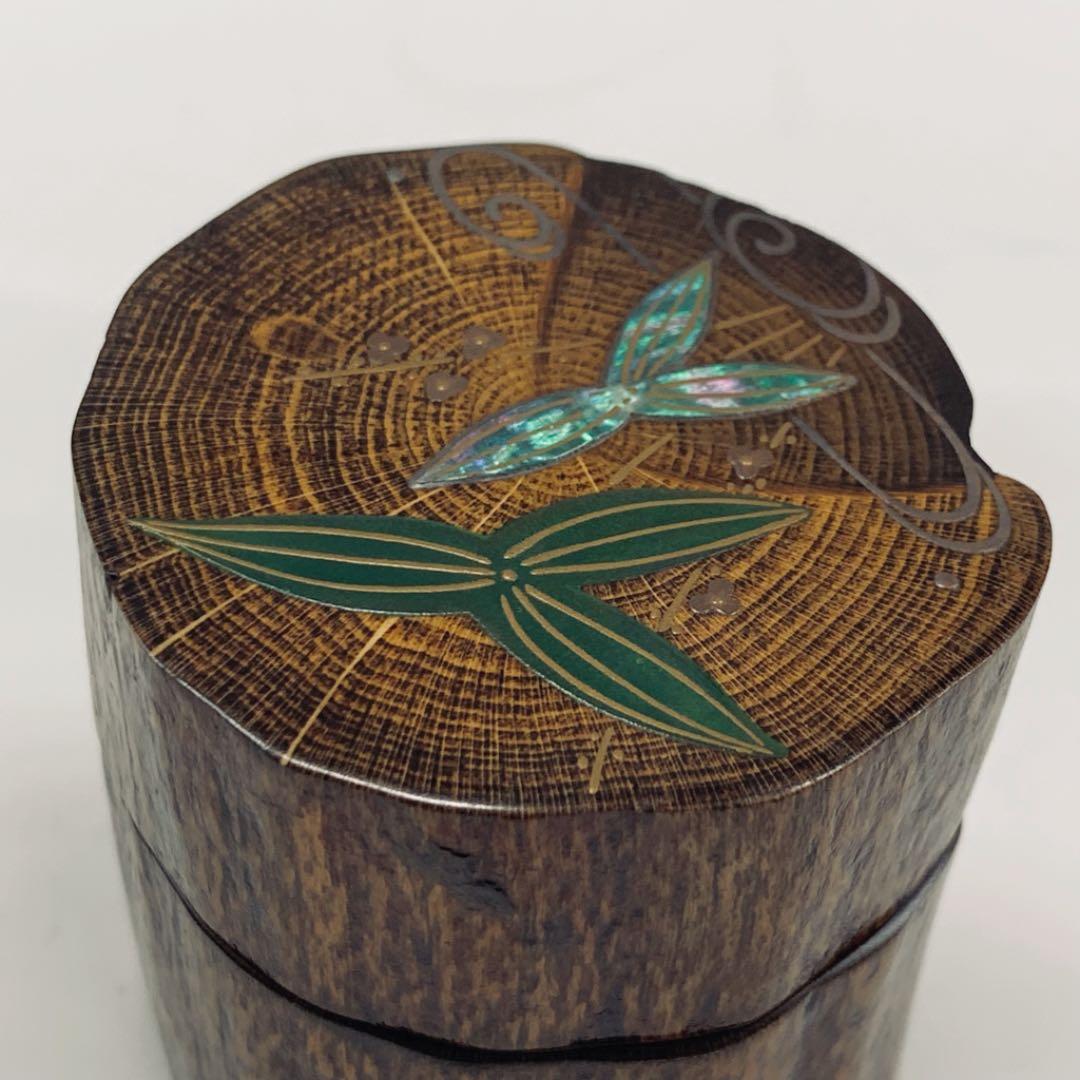 香合 蔦 おもだか蒔絵】荒井芳樹 共箱