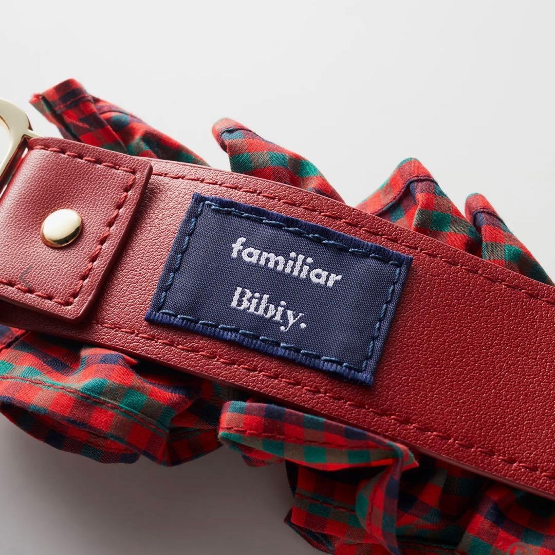 familiar Bibiy 赤チェックストラップファミリアビビィ