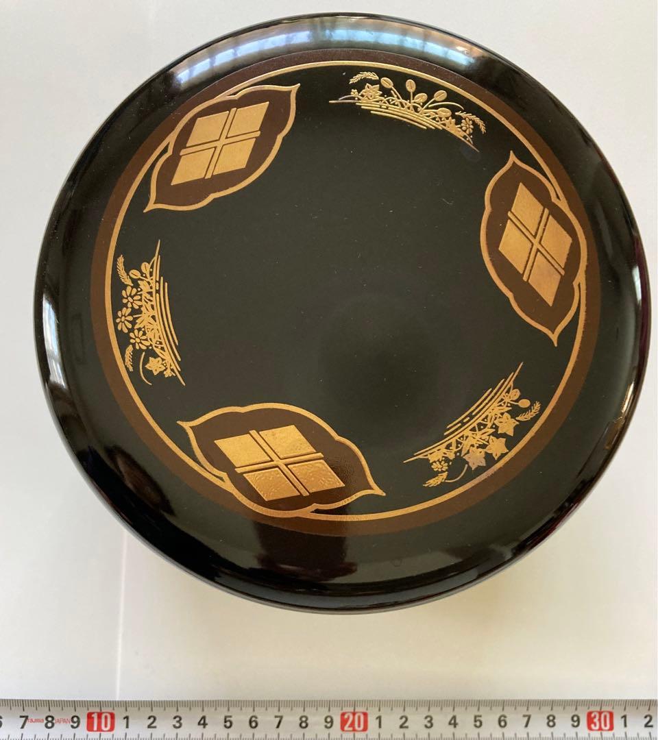 【お値下げ】　【新品】秀衡塗り／黒塗秀衡秋草／重箱／漆芸／漆塗り／民芸／伝統工芸