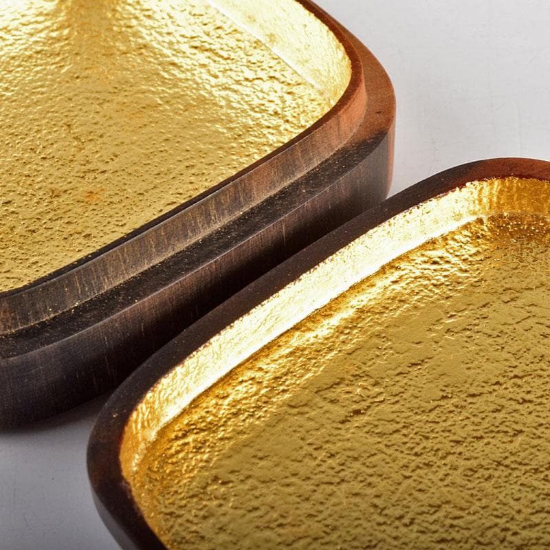 茶道具　道場宗廣作　川蝉蒔絵　黒柿四方香合　共箱　M　R4889