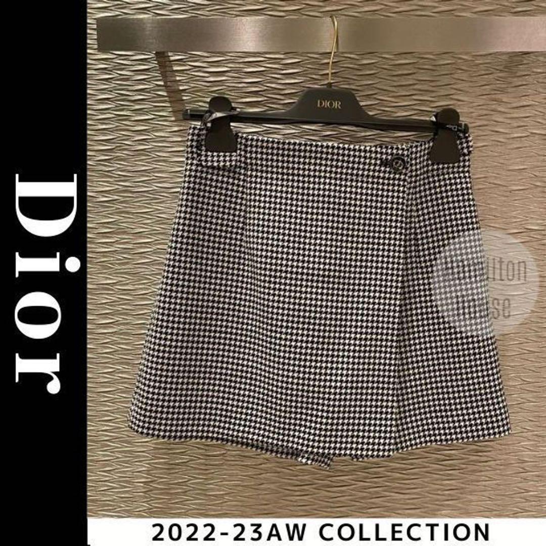 定価30万 Christian Dior 現行 千鳥 CDボタン スコート 36