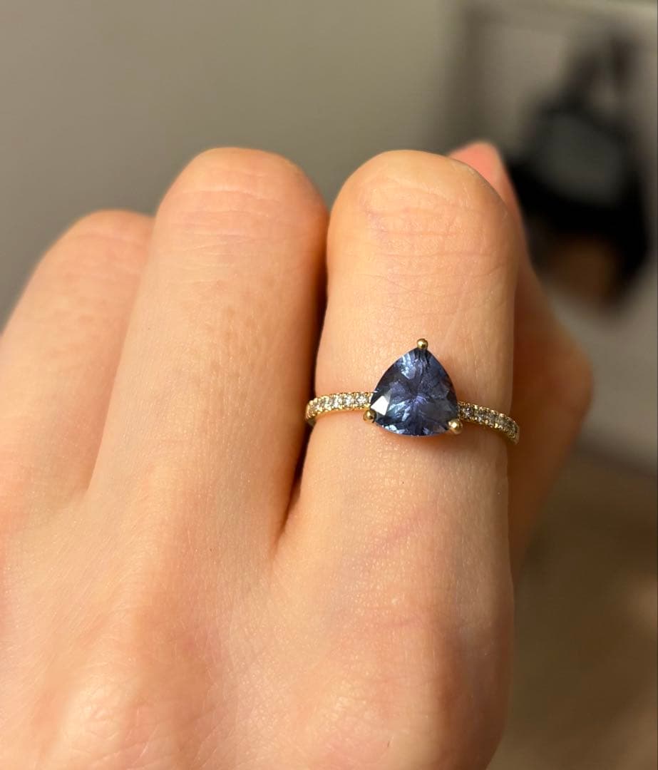 quarant’otto リング K18 ファンシーカラータンザナイト　ダイヤ