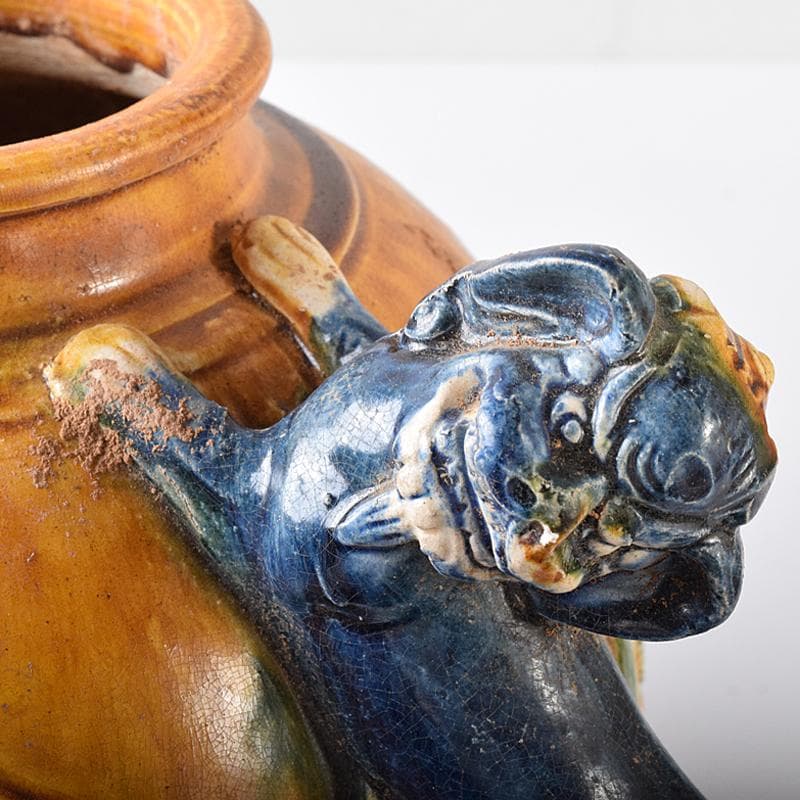 中国 唐三彩 獅子取手 獅子口 執壷 水注 V R8340B - メルカリ