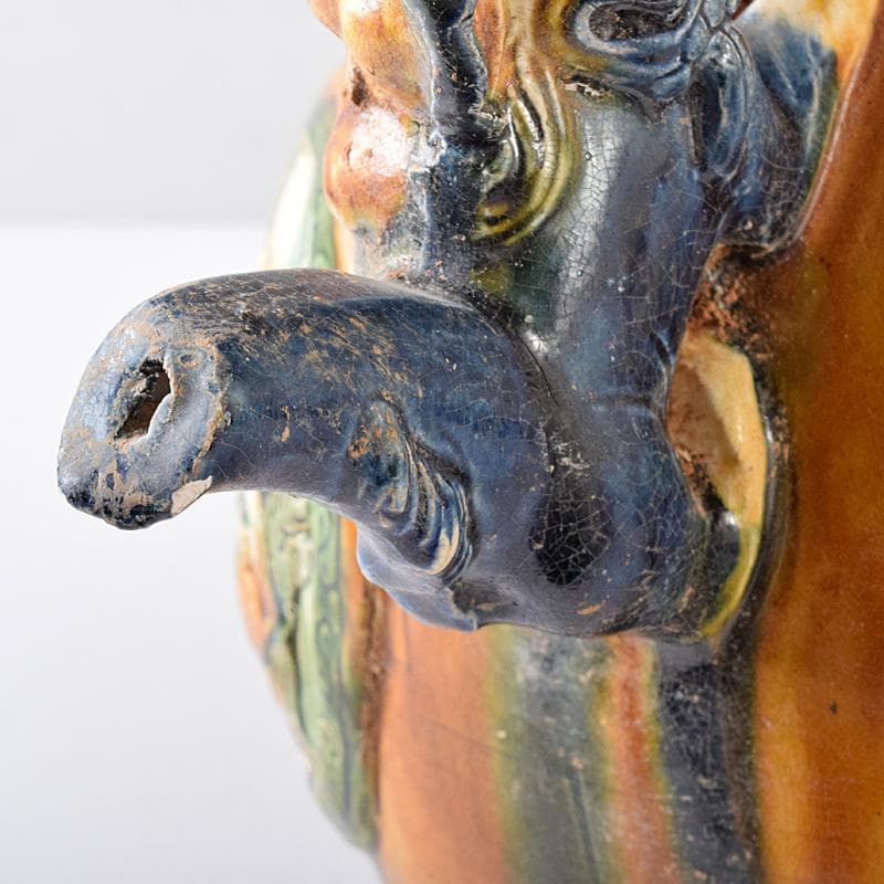 中国 唐三彩 獅子取手 獅子口 執壷 水注 V R8340B - メルカリ