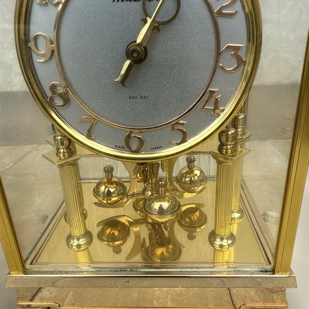 Master 400-Day 置時計 ガラス製 金色 ゼンマイ巻き式 レトロの通販は