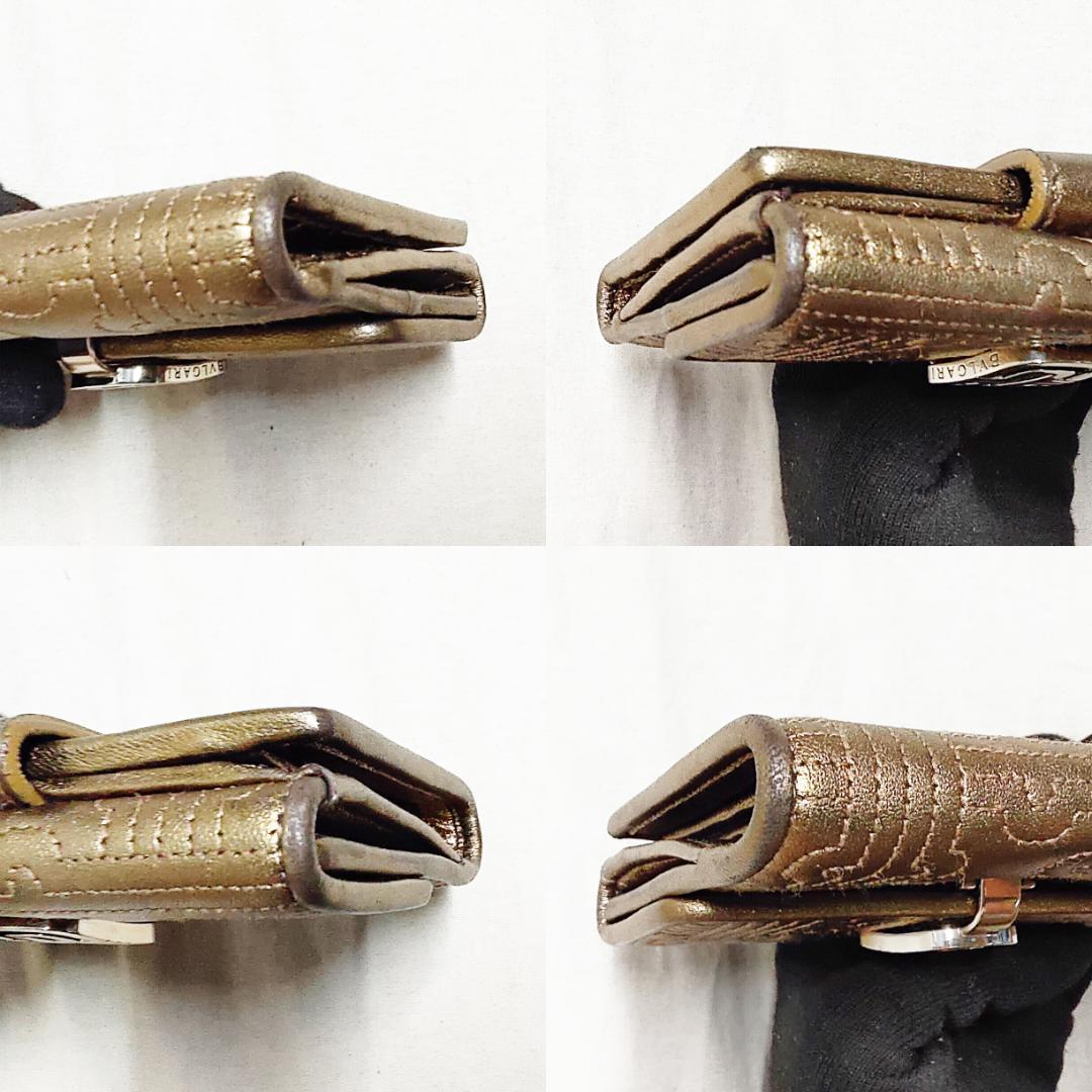 希少 ブルガリ 折財布 パレンテシ BVLGARI ゴールド 廃盤 クリップ開閉