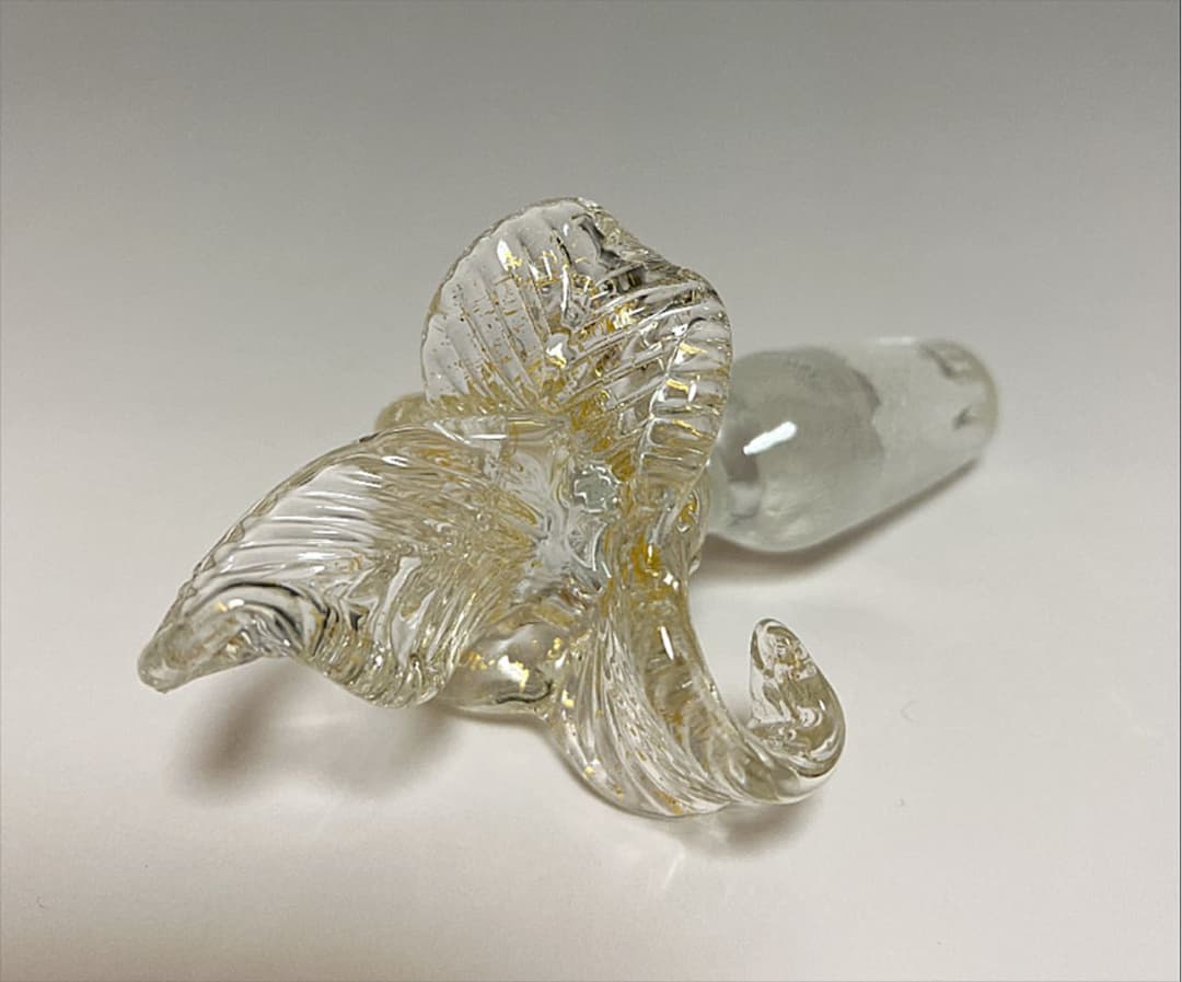 ムラノ／ヴェネチアンガラス＊レース 蓋付 パフュームボトル 香水瓶