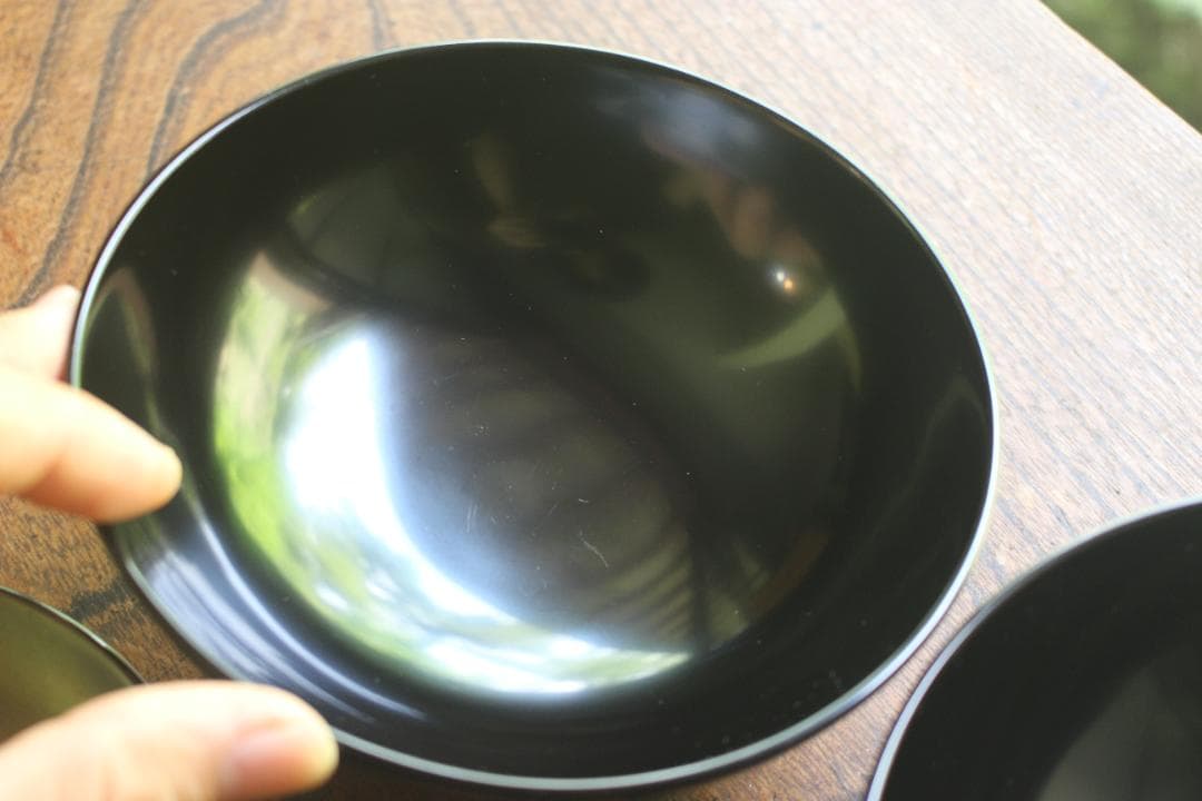 デッドストック！極上ススキ文に優美な内銀雁蒔絵の大椀2