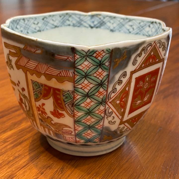 古伊万里　有田金彩上絵彩色小鉢