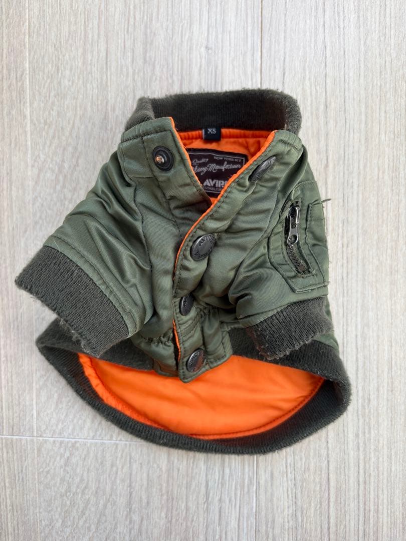 AVIREX 犬服 MA-1 定番のカーキ、ブラック2枚セット XS - メルカリ