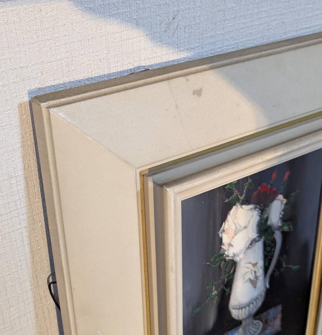 【真作】絵画　荒船利雄　油彩SM　ばら　優雅な佇まいの油彩作品　Y69