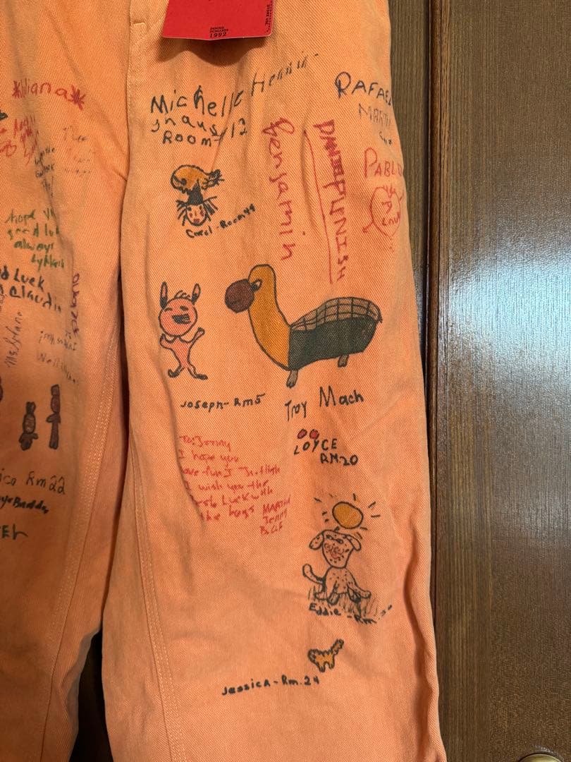 限定！ 今季 デニムダンガリー ラクガキ パンツ 01 新品