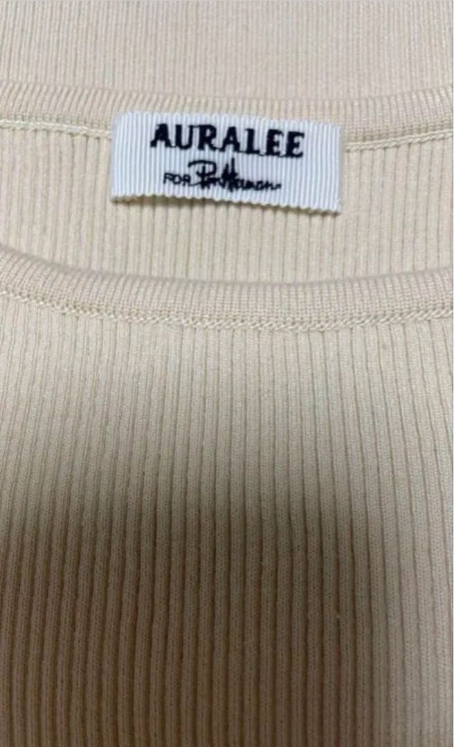 【美品】★オーラリー×ロンハーマン 別注 ギザボートネックノースリーブ　サイズ１