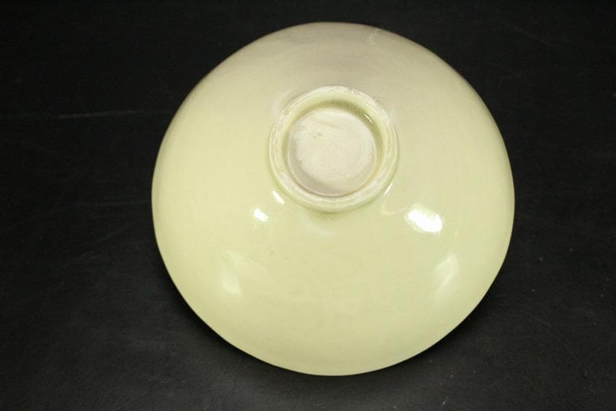 中国美術 白磁 花紋 碗(HA519)