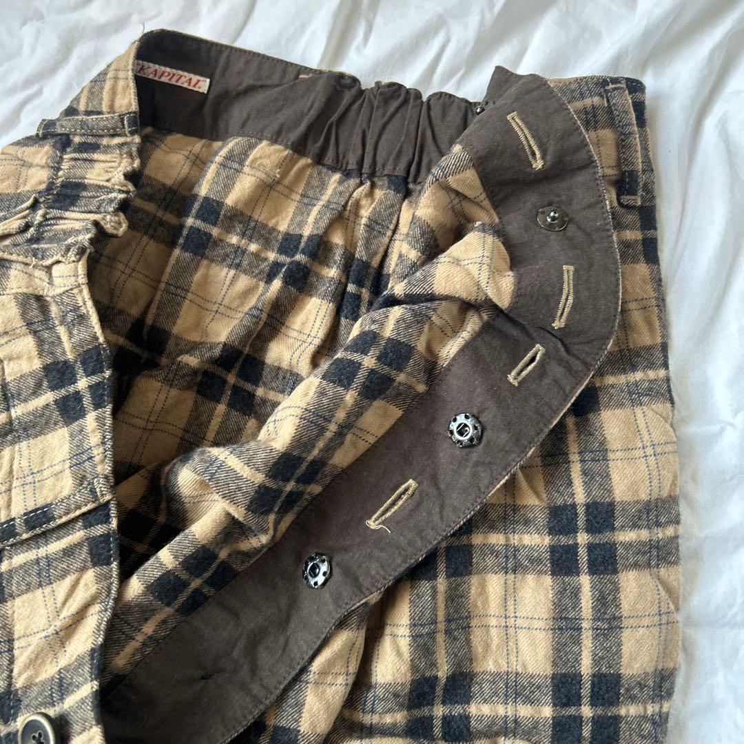 キャピタル　ウールタータンチェックサルエルパンツ サイズ1 KAPITAL