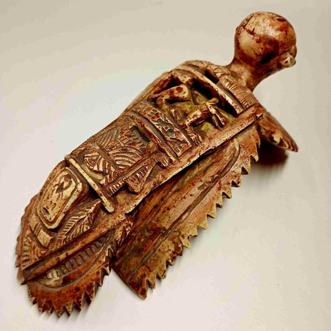 人面亀 ヒエログリフ 象形文字 ファラオ 復活 彫像 鉱石 古美術 安産