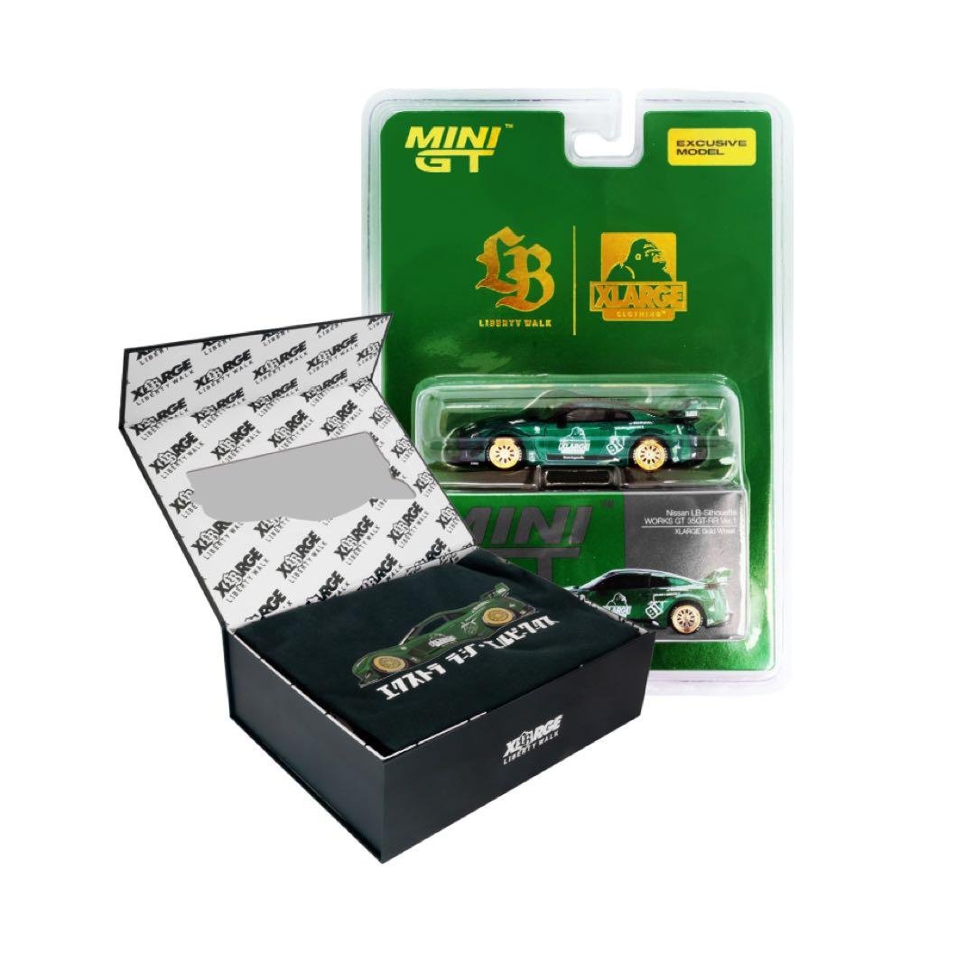 サインMINI-GT LBWK × XLARGE GT-R35 BOX Lサイズ