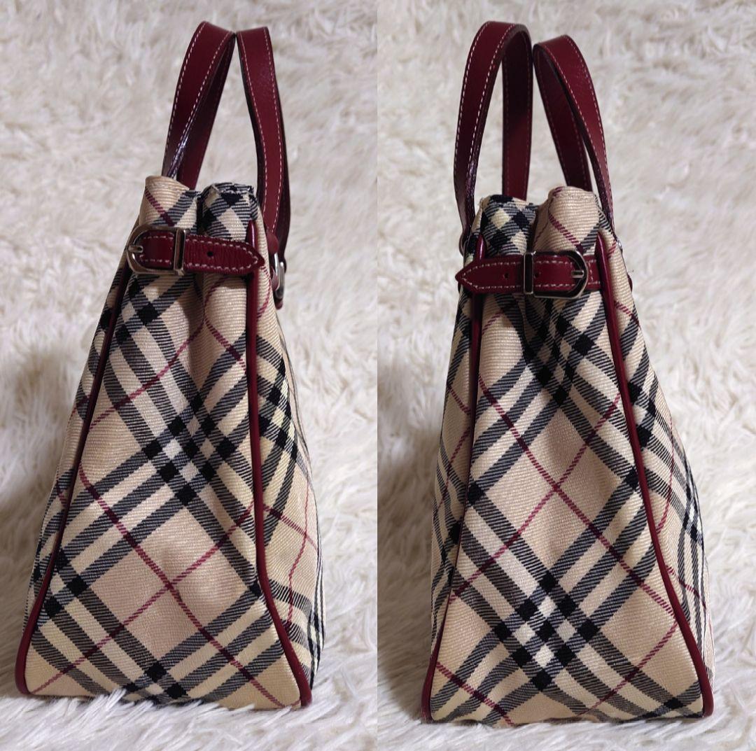 バーバリー ロゴプレート ミニハンドバッグ サイドベルト ノバチェック