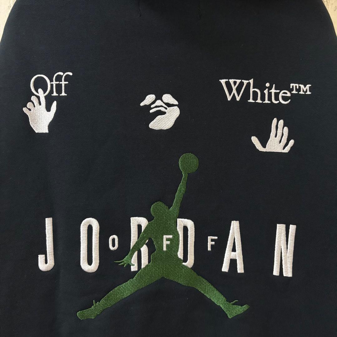 【激レア】AIR JORDAN OFF-WHITE パーカー　スウェット　刺繍