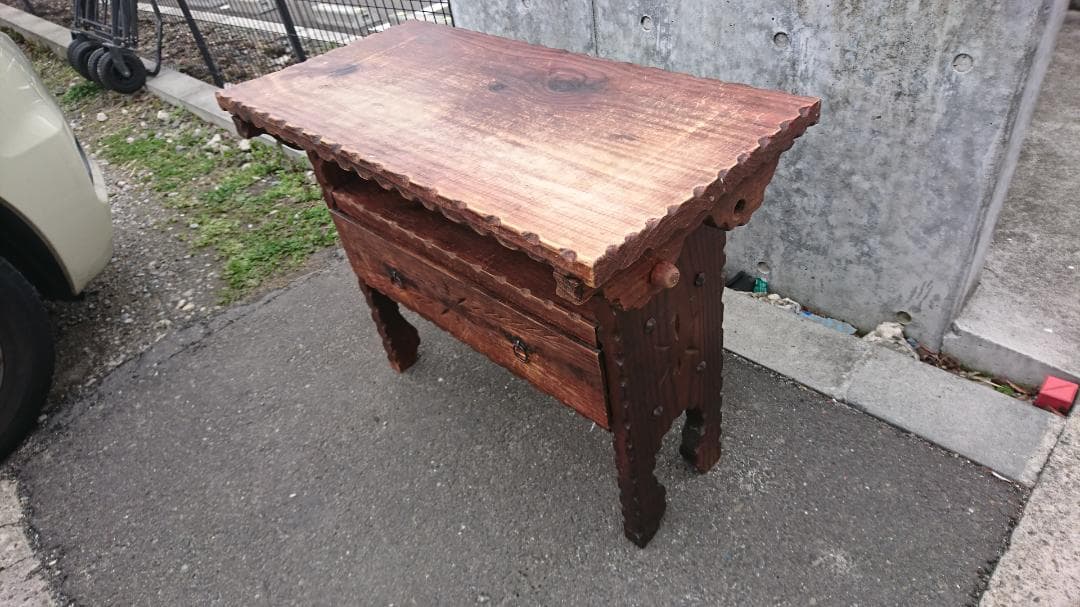 スペイン製 サイドテーブル コンソール 花台 アンティーク