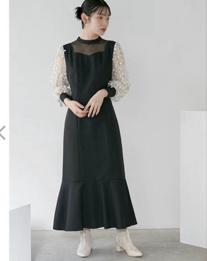 Callarus ブラックパーティードレス 大きいサイズ　　LL