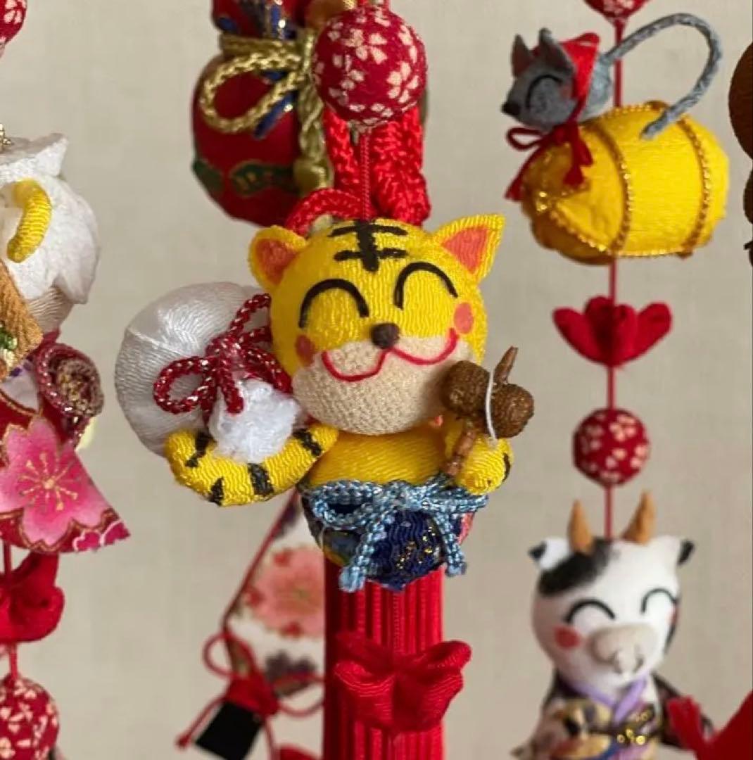 十二支の吊るし雛(木目込みまり　梅)