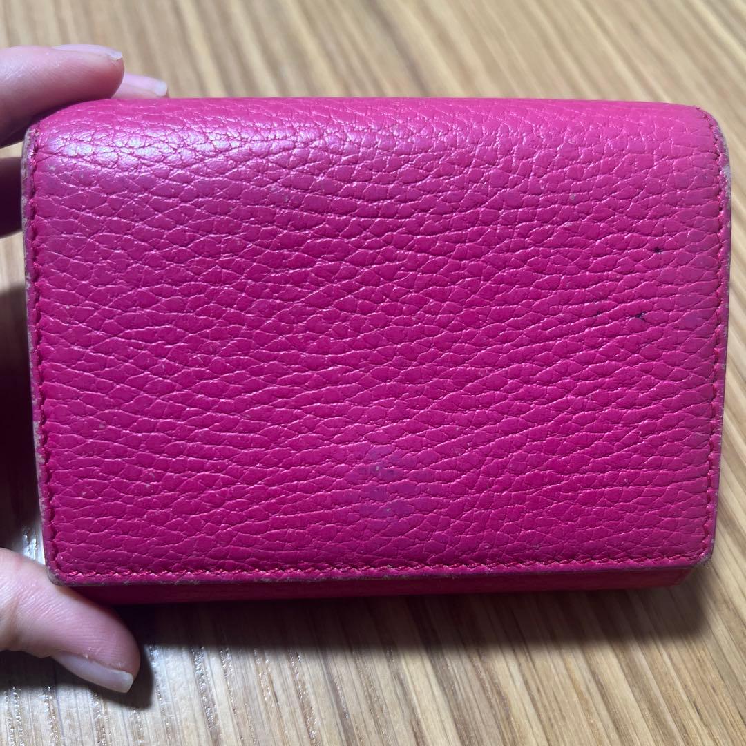 GUCCI グッチ 財布 三つ折り ピンク - メルカリ