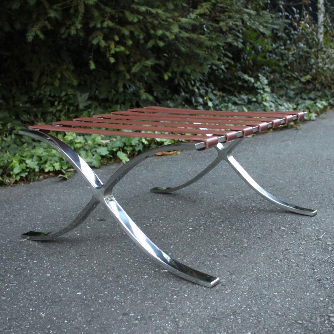 バルセロナチェア オットマン スツール 本革 レザー ブラウン リプロダクト