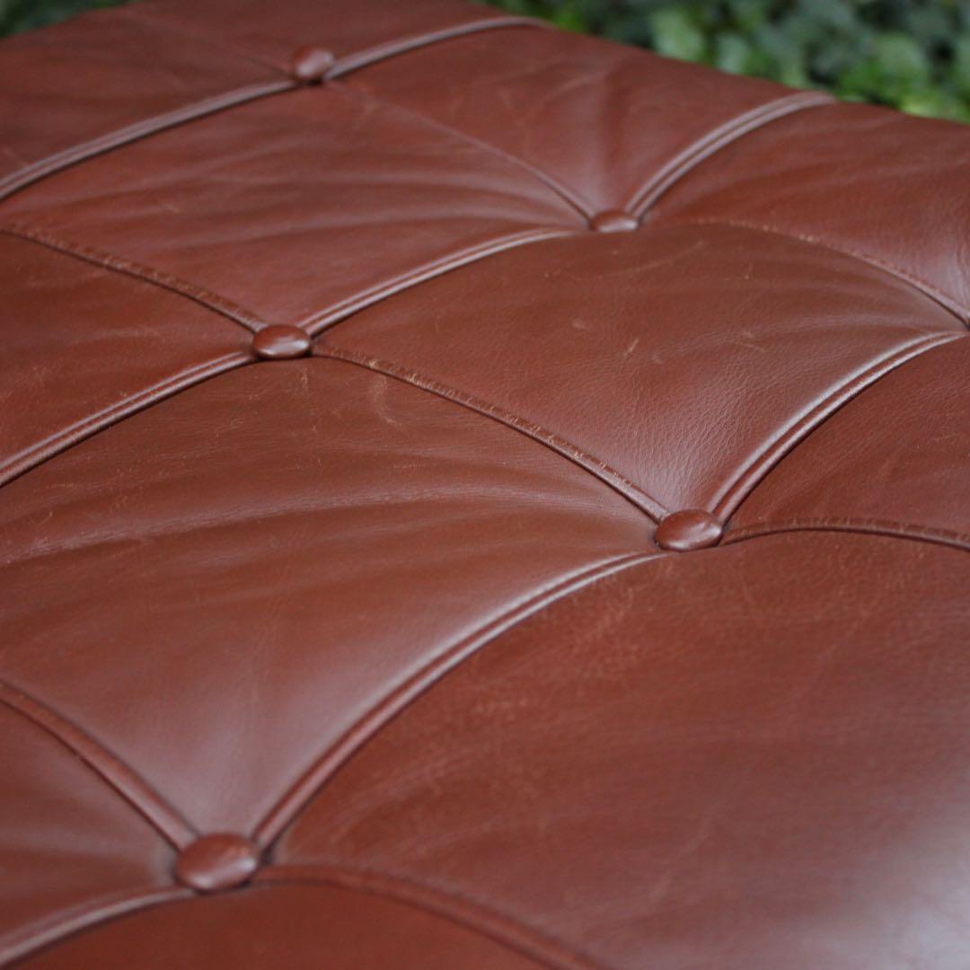 バルセロナチェア オットマン スツール 本革 レザー ブラウン リプロダクト