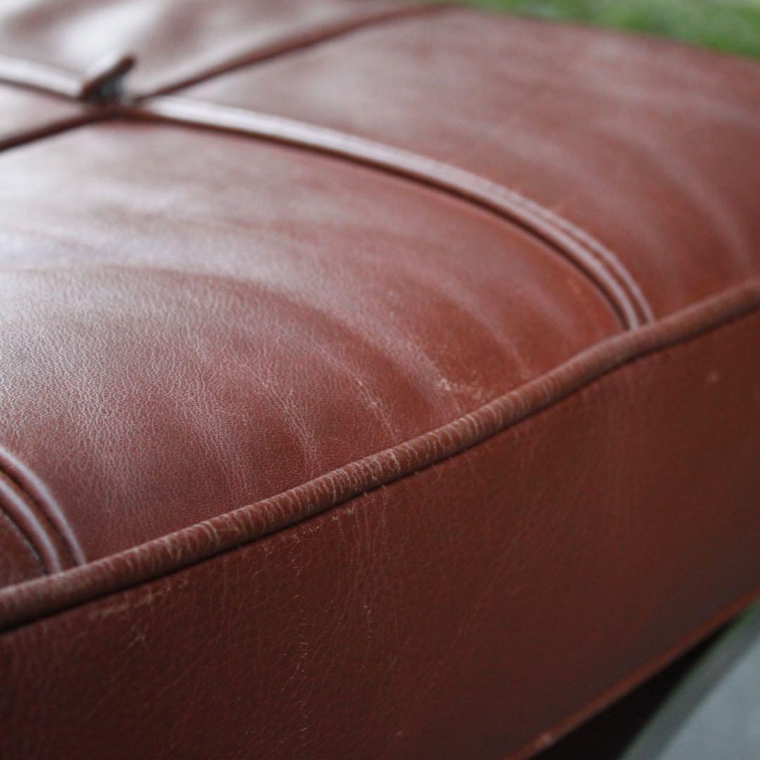 バルセロナチェア オットマン スツール 本革 レザー ブラウン リプロダクト