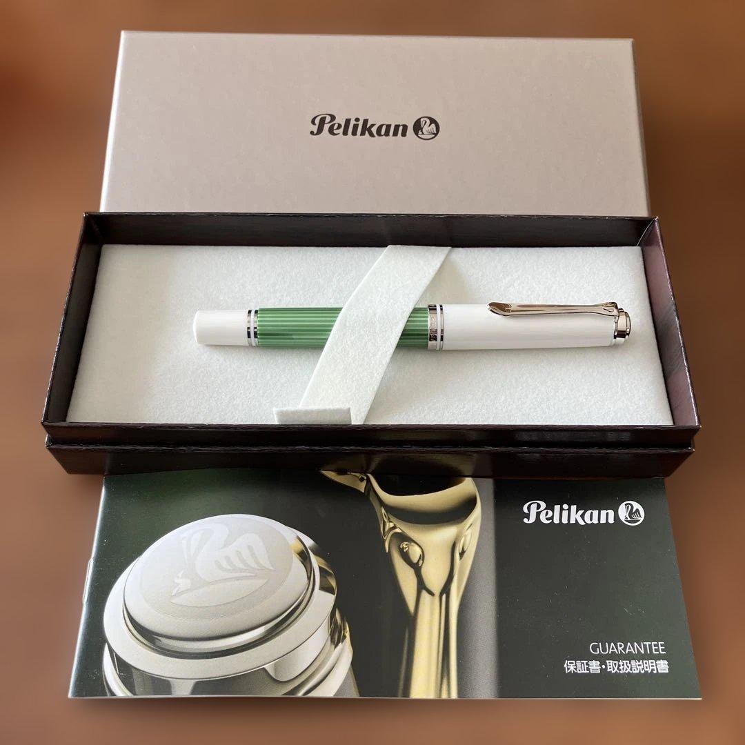 【未使用品】Pelikan 万年筆 M605「グリーンホワイト 」