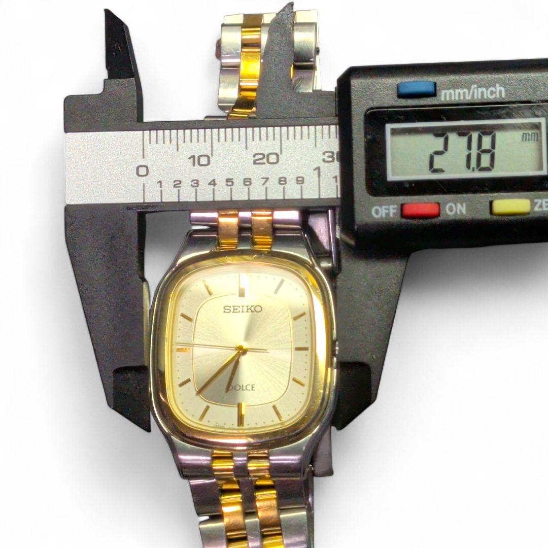 【美品】稼働品 セイコー ドルチェ 高精度クォーツ コンビメタル オーバル