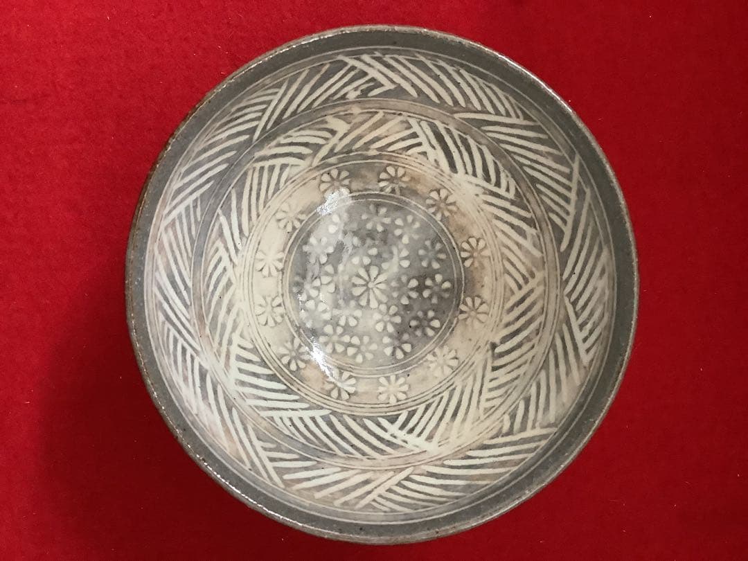 彫三島茶碗　豊造　【新品未使用】