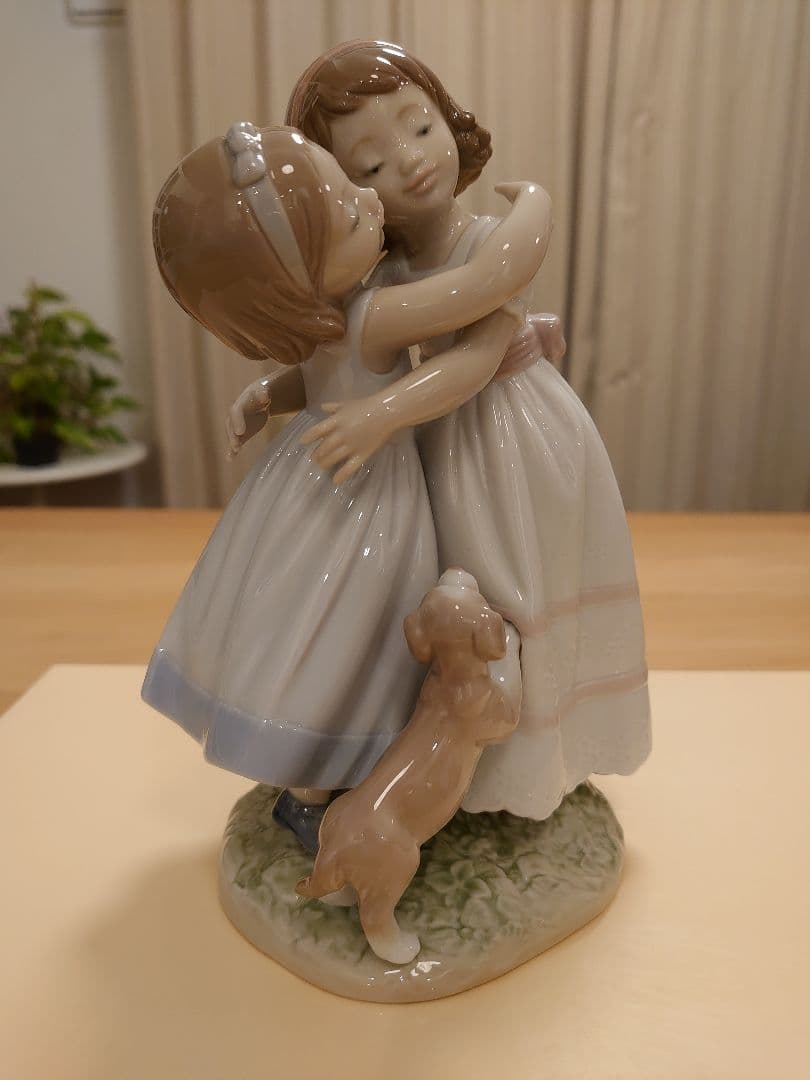 極美品 無欠損】LLADRO リヤドロ No.8046『仲良しのごあいさつ