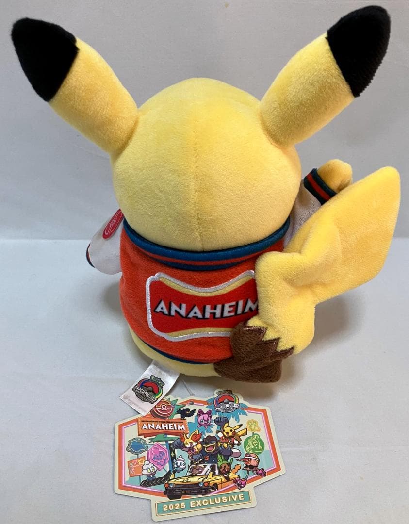 WCS2025】アナハイム限定 ピカチュウ ぬいぐるみ ポケモンオレンジ