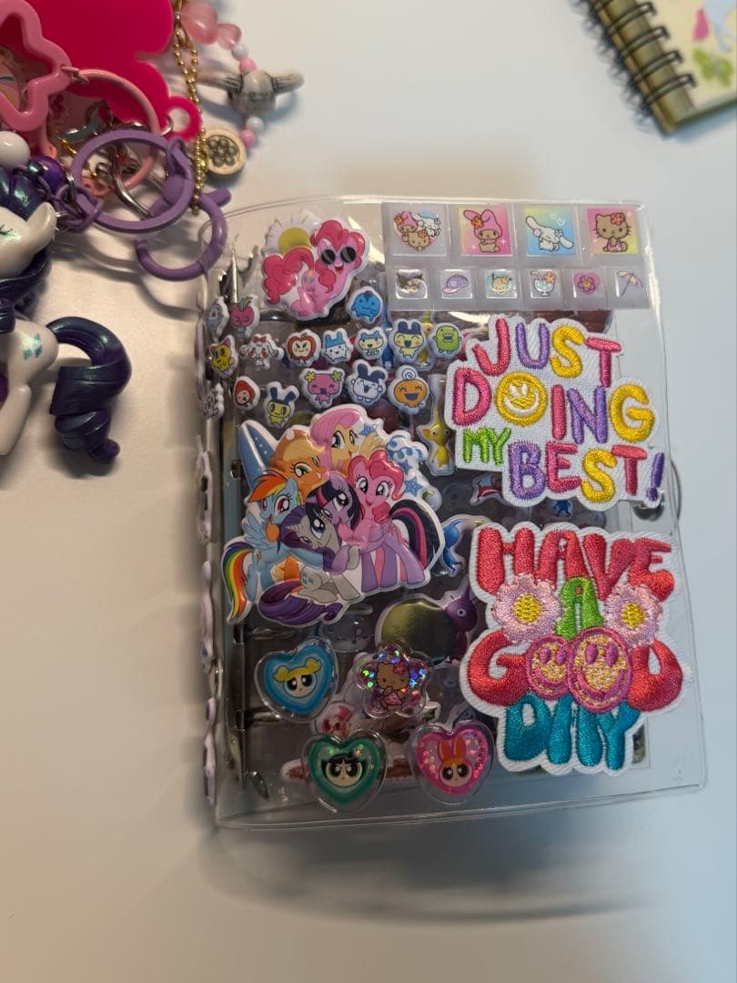 ひ*り様 シール帳完成品　キーホルダー付　ボンボンドロップシール　おはじきシール