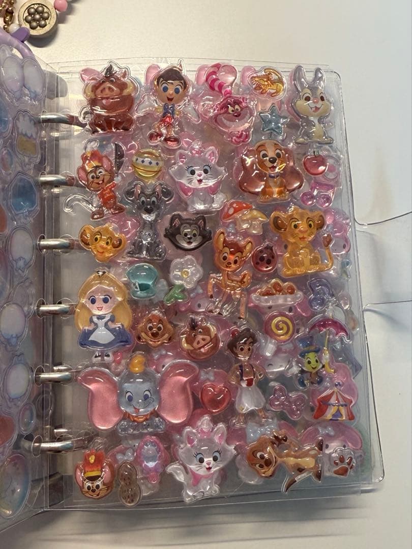 ひ*り様 シール帳完成品　キーホルダー付　ボンボンドロップシール　おはじきシール