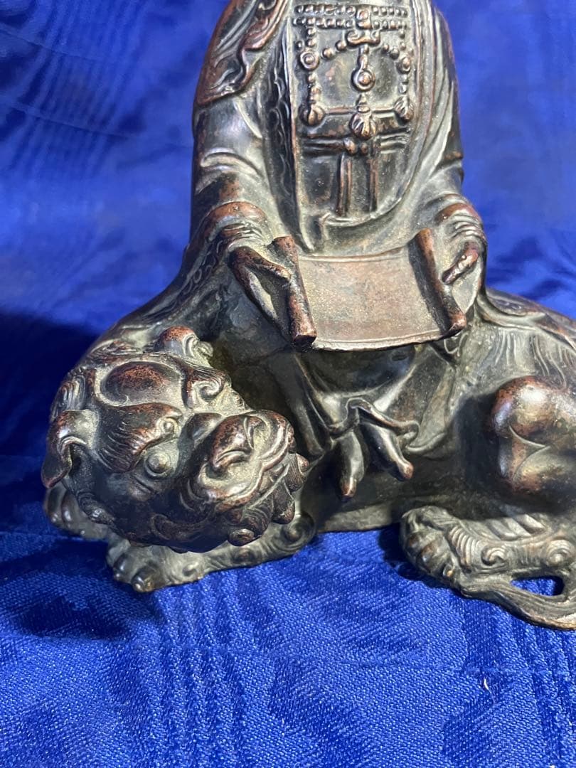 仏像　金属工芸　骨董品　鬼子母神　獅子　アンティーク