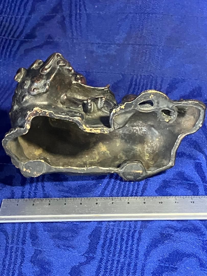 仏像　金属工芸　骨董品　鬼子母神　獅子　アンティーク