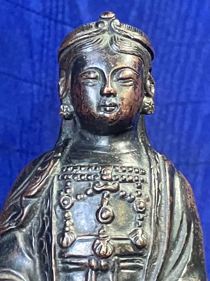 仏像　金属工芸　骨董品　鬼子母神　獅子　アンティーク