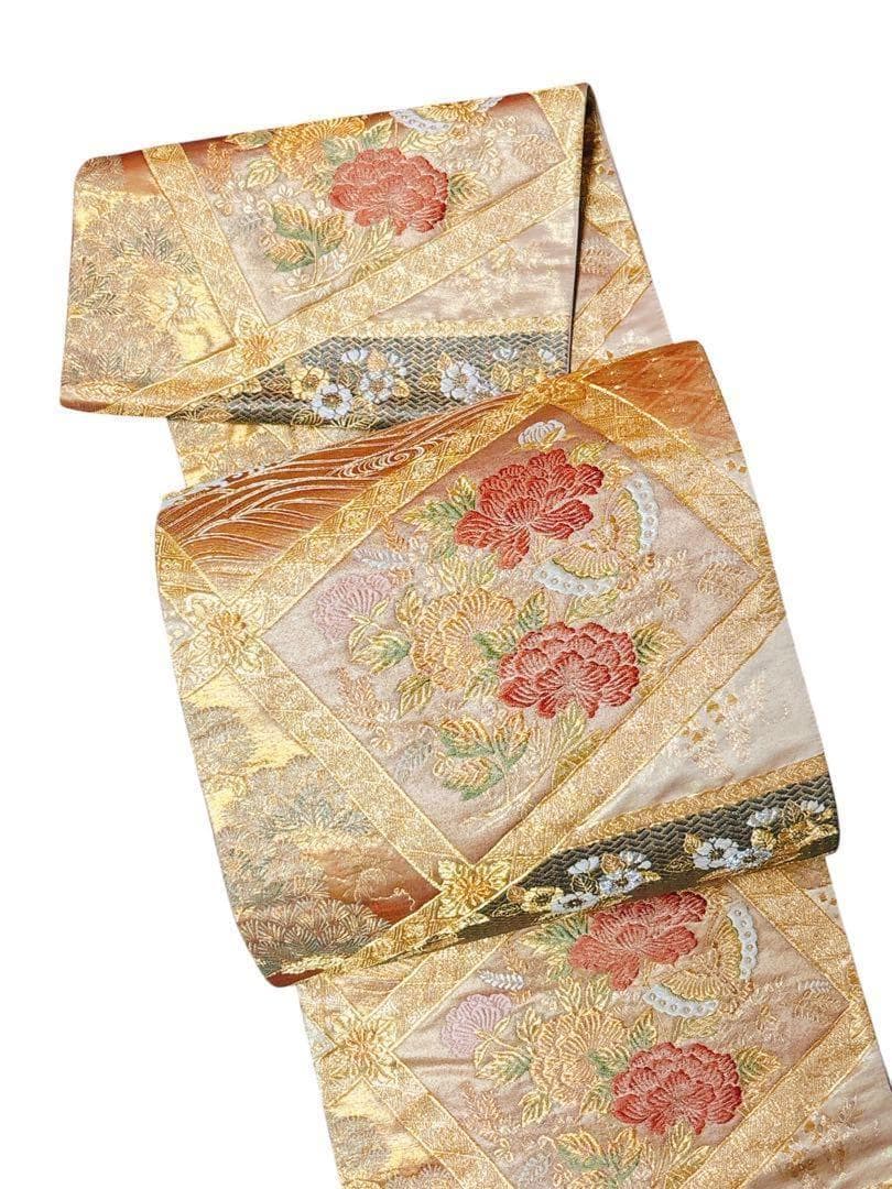 S72逸品 唐織袋帯 正絹 金銀糸 ゴールド - メルカリ