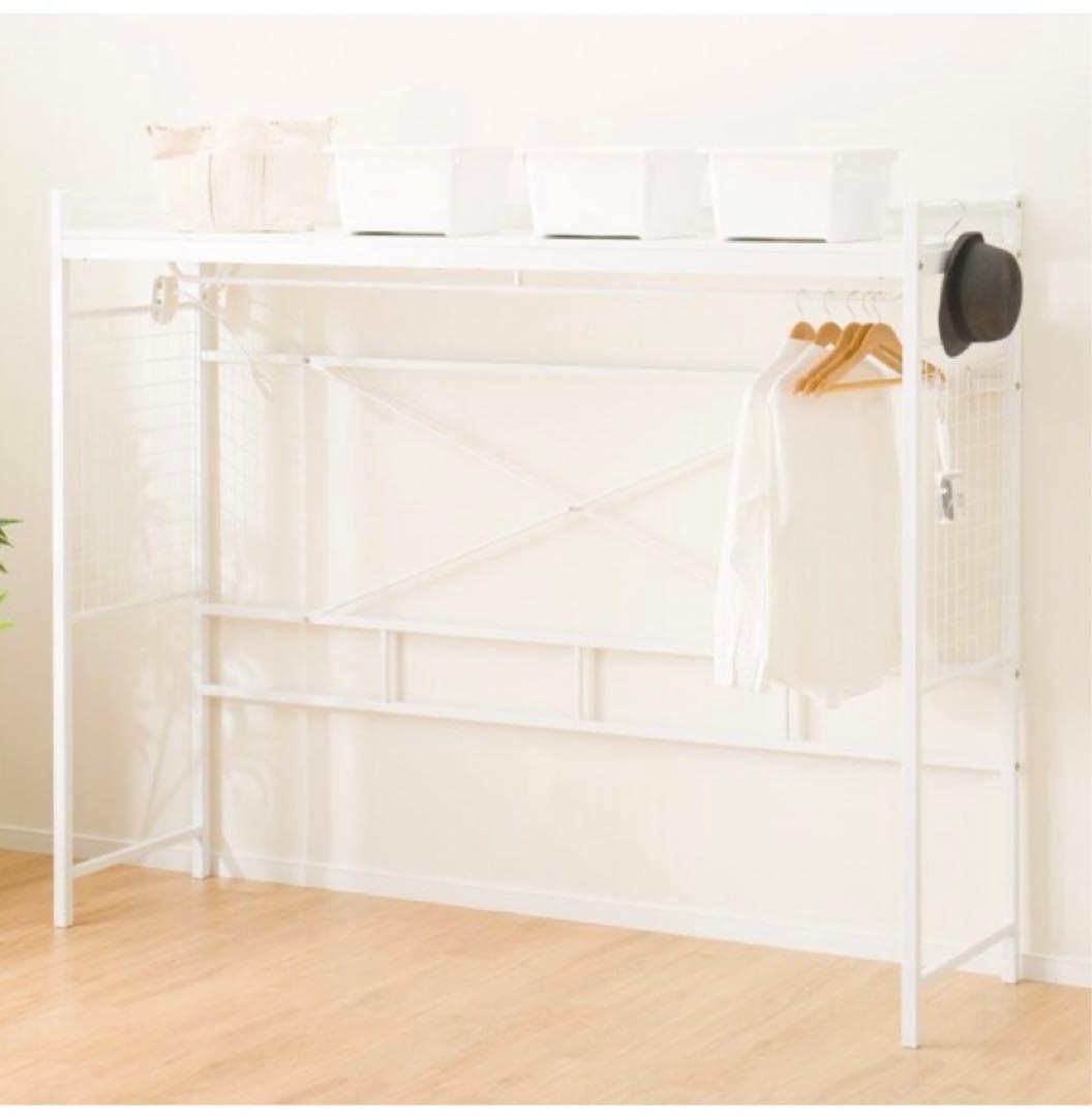 美品】ニトリ ハンガーシェルフ(バジーナJY/WH) - メルカリ