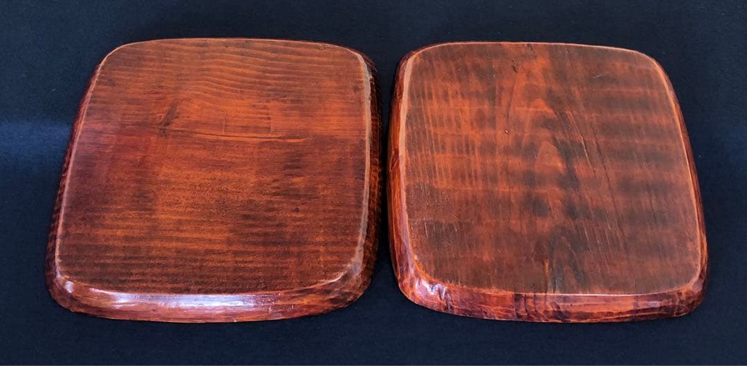 《R》伝統工芸 讃岐彫 小膳2客 讃岐膳 讃岐盆 木製漆器　251007あ7