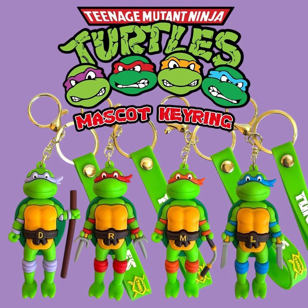 ☆4種セット☆ ミュータント 忍者タートルズ マスコット キーホルダー