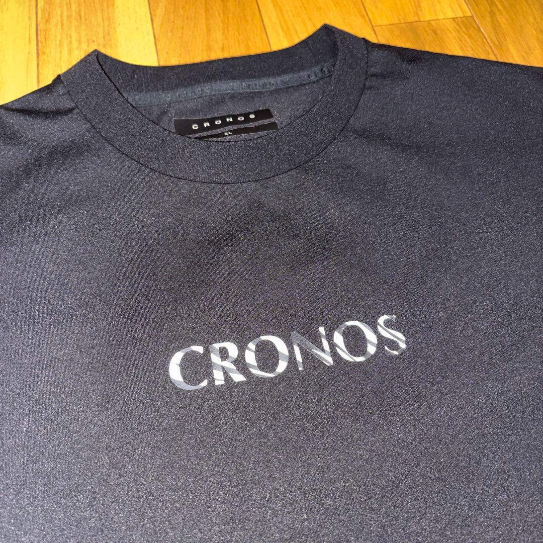 CRONOS ストライプデザイン Tシャツ ブラック - メルカリ