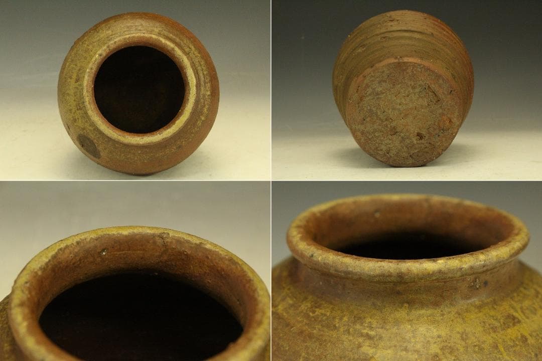 六古窯 古備前 種壺 水指 茶道具(RC974)