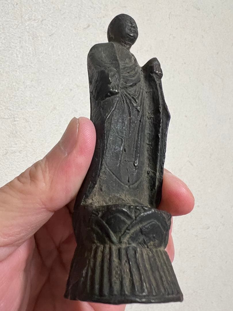 青銅製 地蔵菩薩立像 子供守り神 念持仏 金銅仏 仏像 仏教美術 骨董